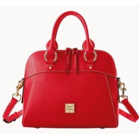 Dooney and Bourke Red Leather Satchel Bag Structured Handbag - NWT  MRSP 448.00 - Picture 2 of 14
